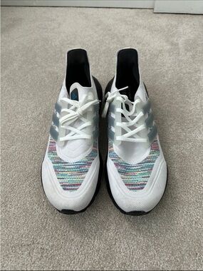 adidas Ultraboost White Multicolor Athletic Shoes